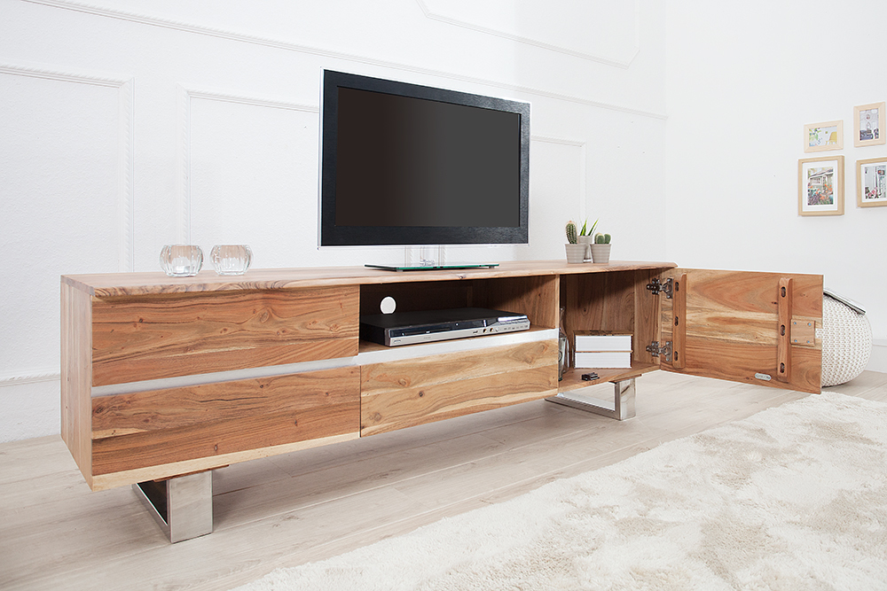 Onmogelijk Wasserette gegevens massief houten boomstam tv meubel | meubeldeals.nl