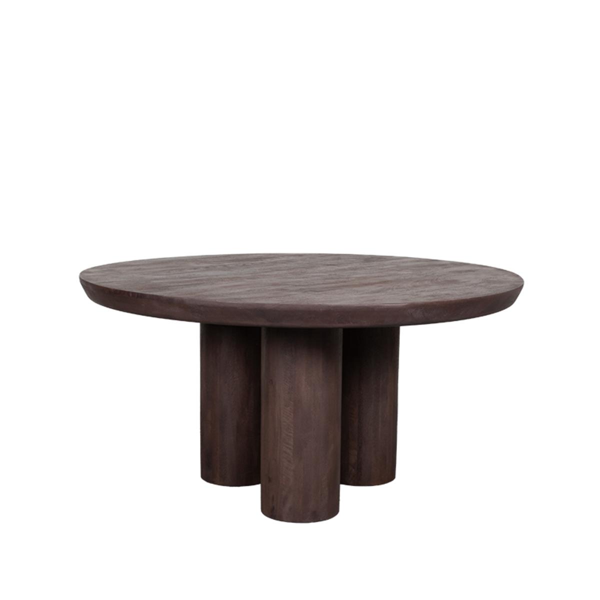  Eetkamertafel Olly - Espresso - Mangohout - 150x150 cm afbeelding 2