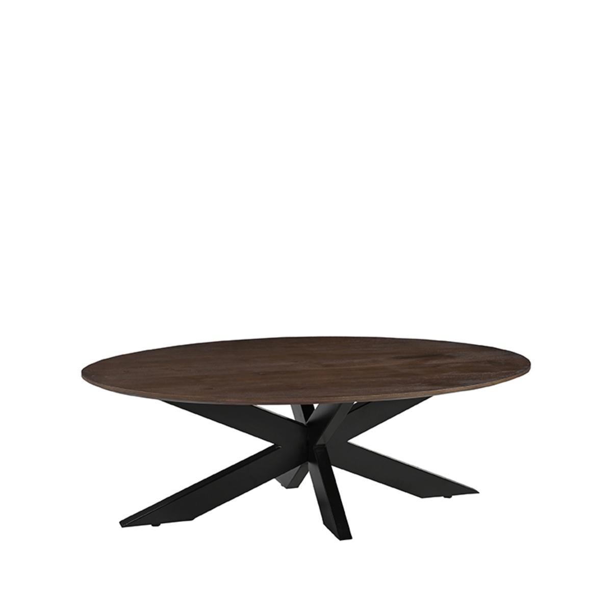  Salontafel James - Espresso - Mangohout - 130 cm afbeelding 1