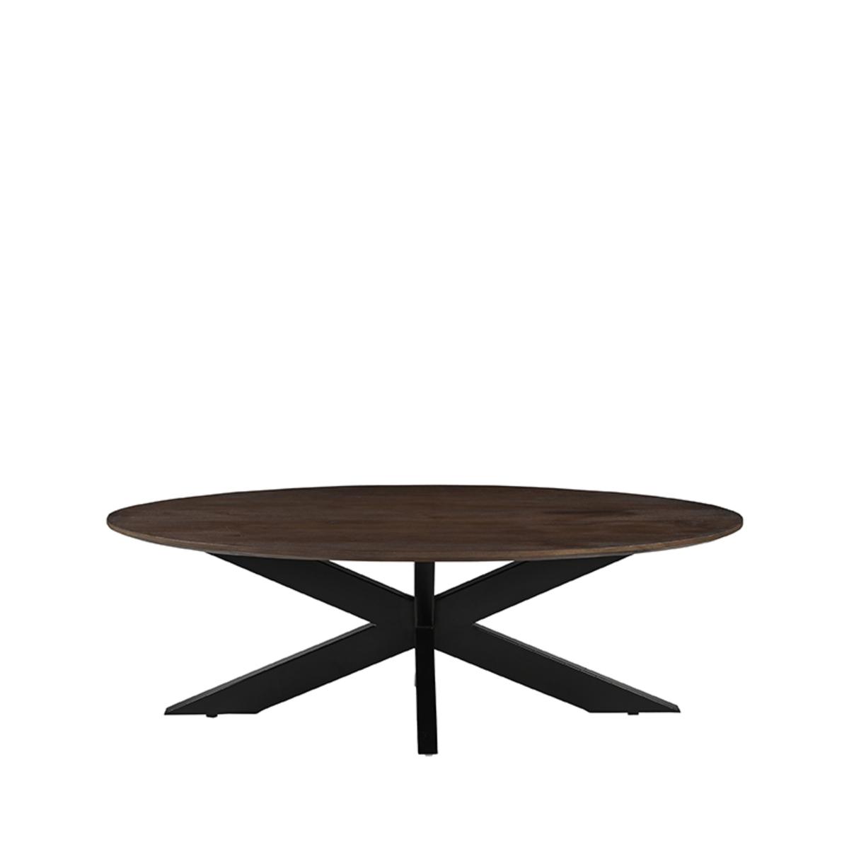  Salontafel James - Espresso - Mangohout - 130 cm afbeelding 2