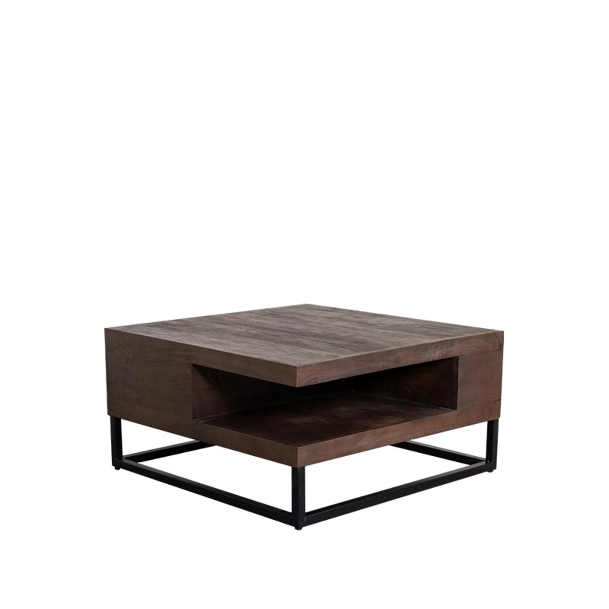  Salontafel Cube - Espresso - Mangohout afbeelding 3