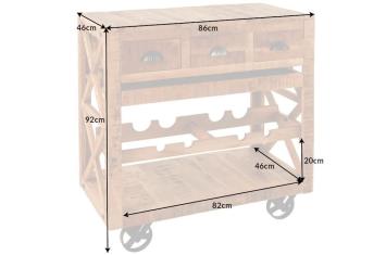 Barmeubel trolleywagen mangohout