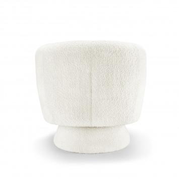 draaibare fauteuil Bouclé wit