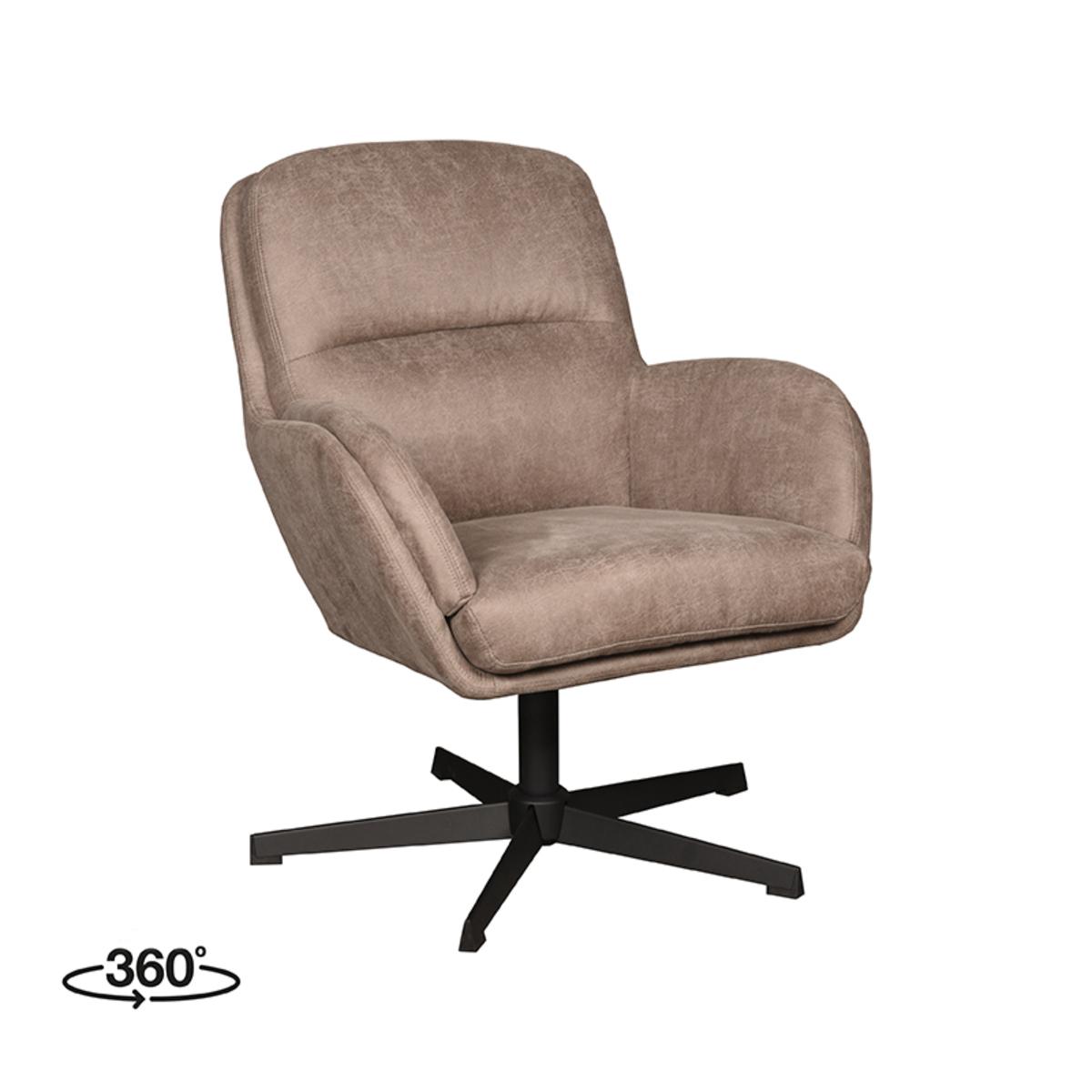  Fauteuil Moss - Taupe - Micro Suede afbeelding 1