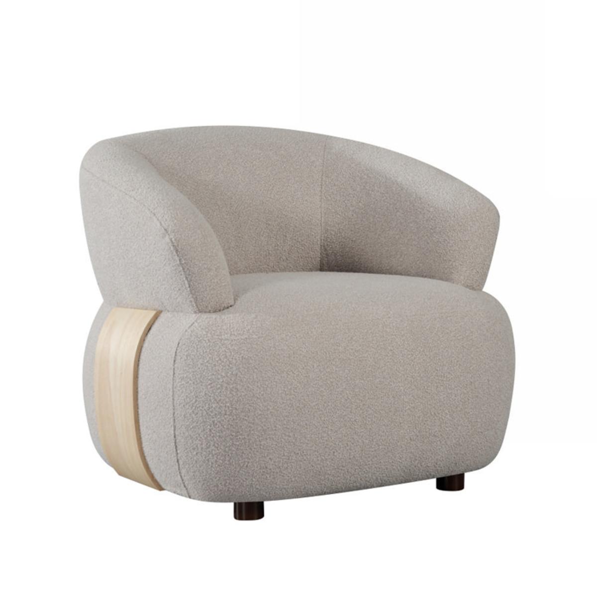  Fauteuil Valenza - Naturel - Stof - Naturel Hout afbeelding 2