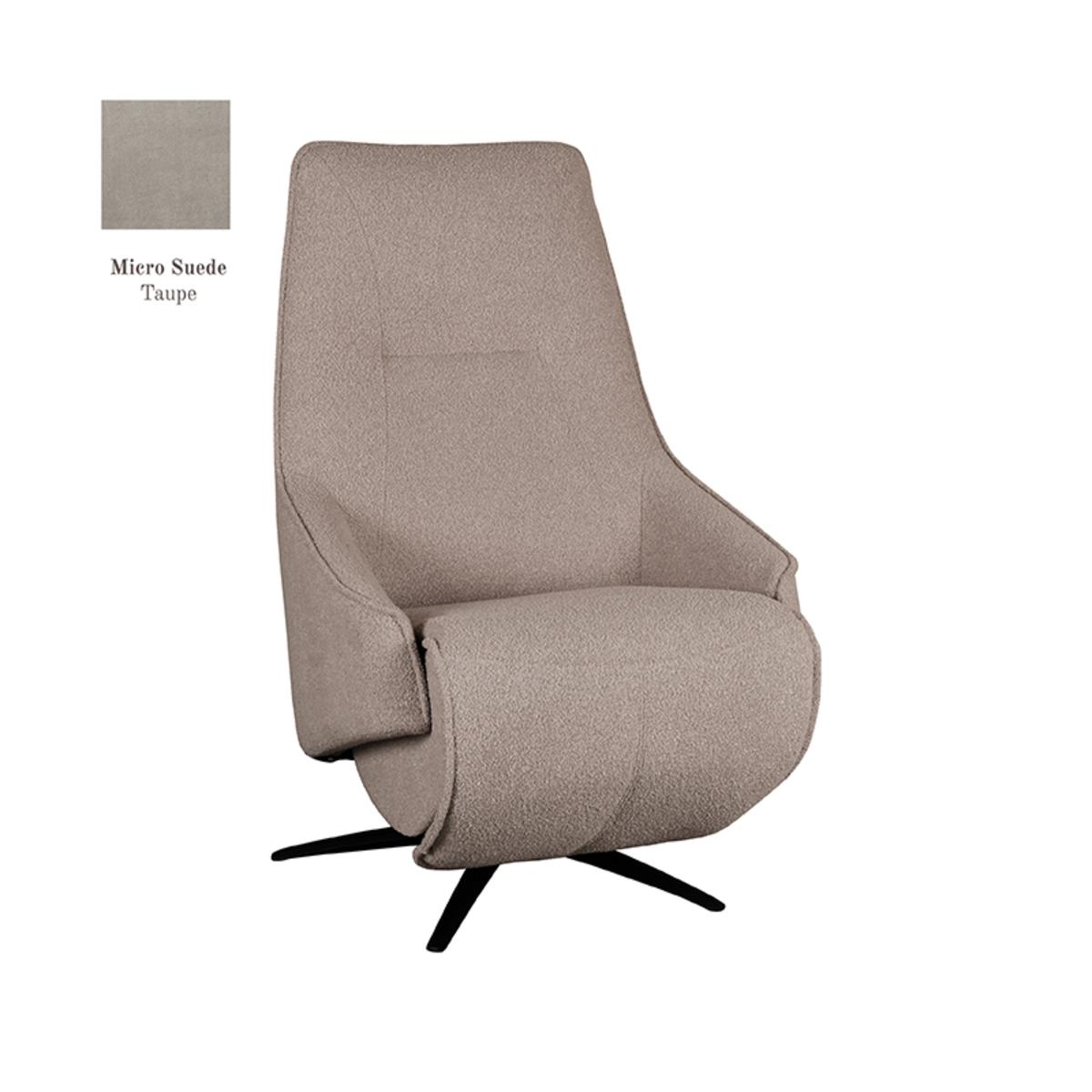  Fauteuil Odense - Taupe - Micro Suede - Elektrische afbeelding 2