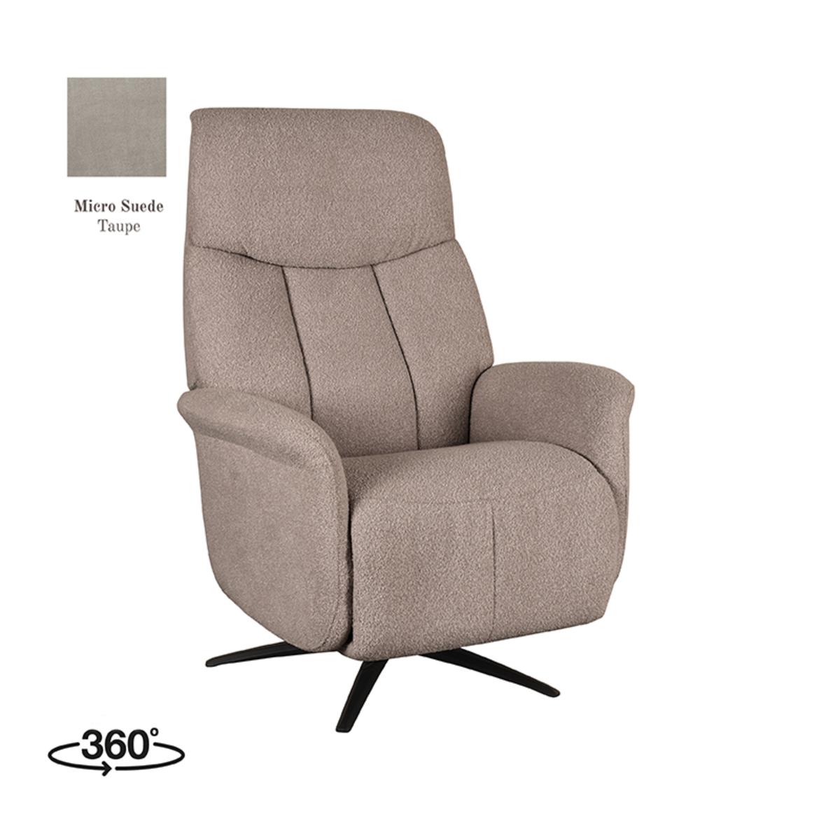  Fauteuil Oslo - Taupe - Micro Suede - Elektrische afbeelding 1