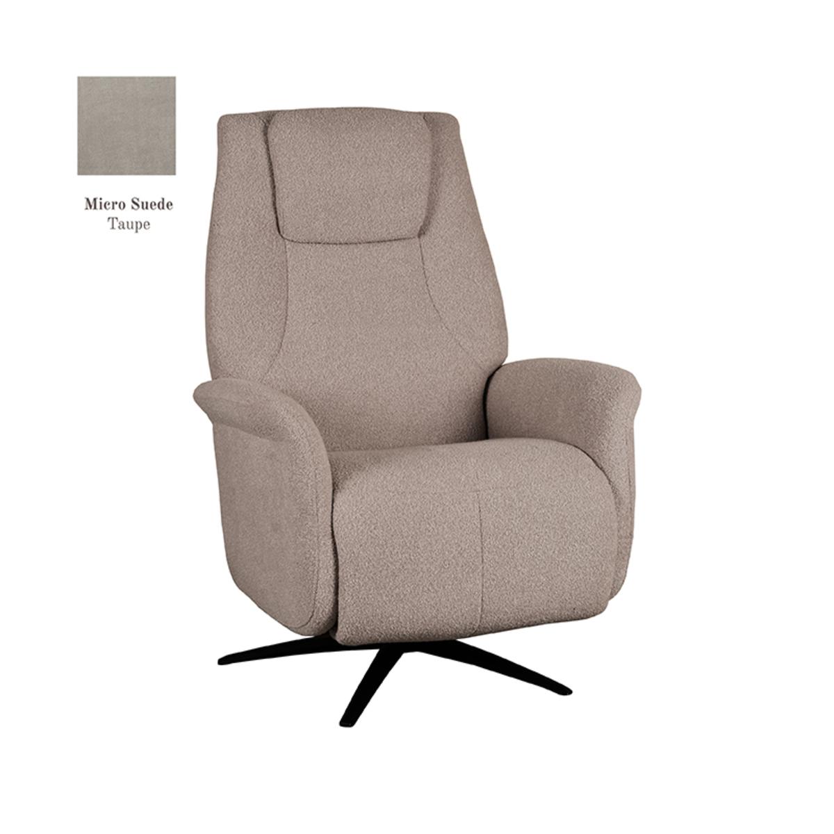  Fauteuil Stockholm - Taupe - Micro Suede - Elektrische afbeelding 2