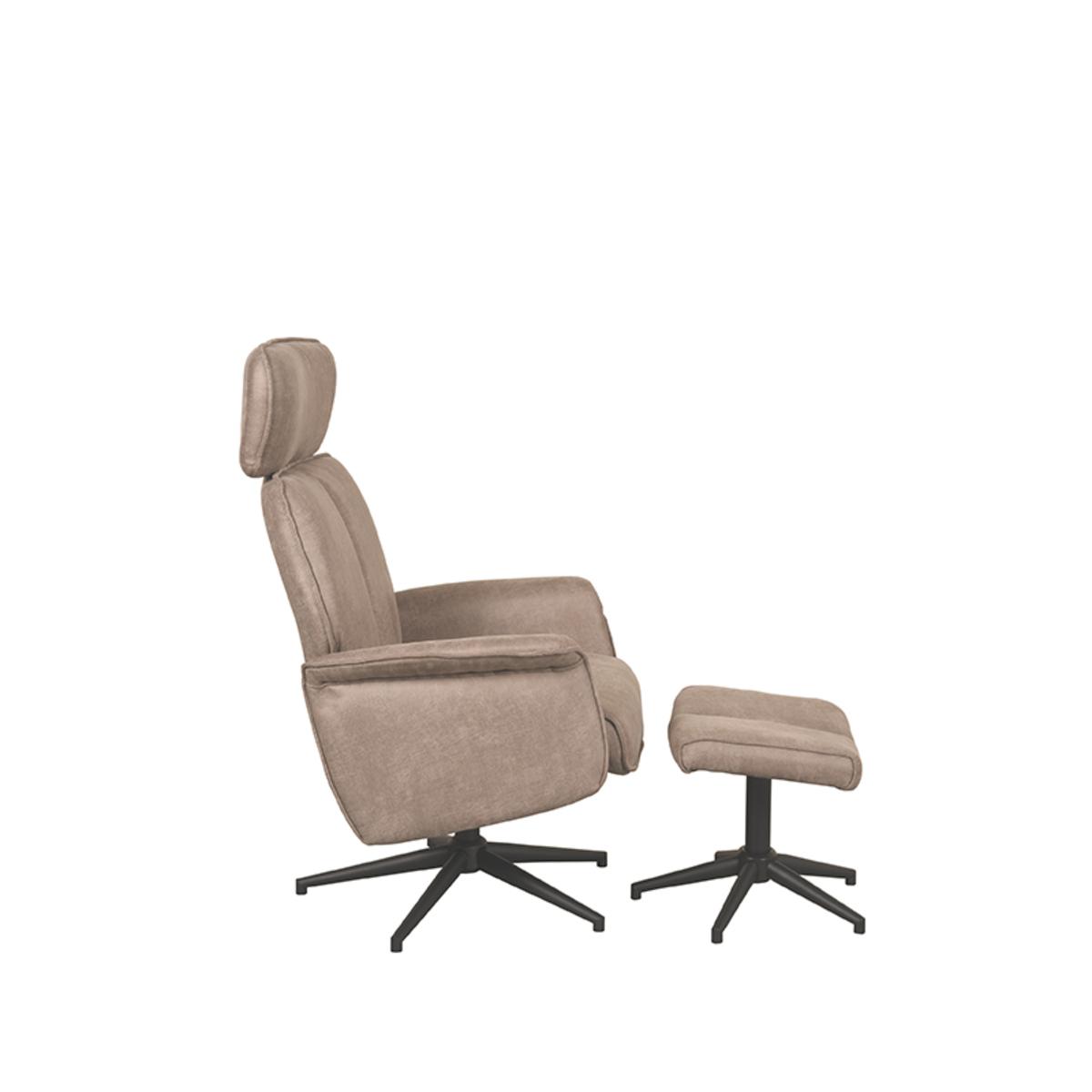  Fauteuil Verdal - Taupe - Micro Suede - Incl. Hocker afbeelding 6