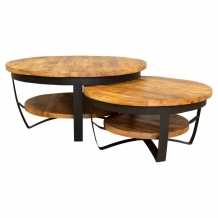 ronde salontafel set mango